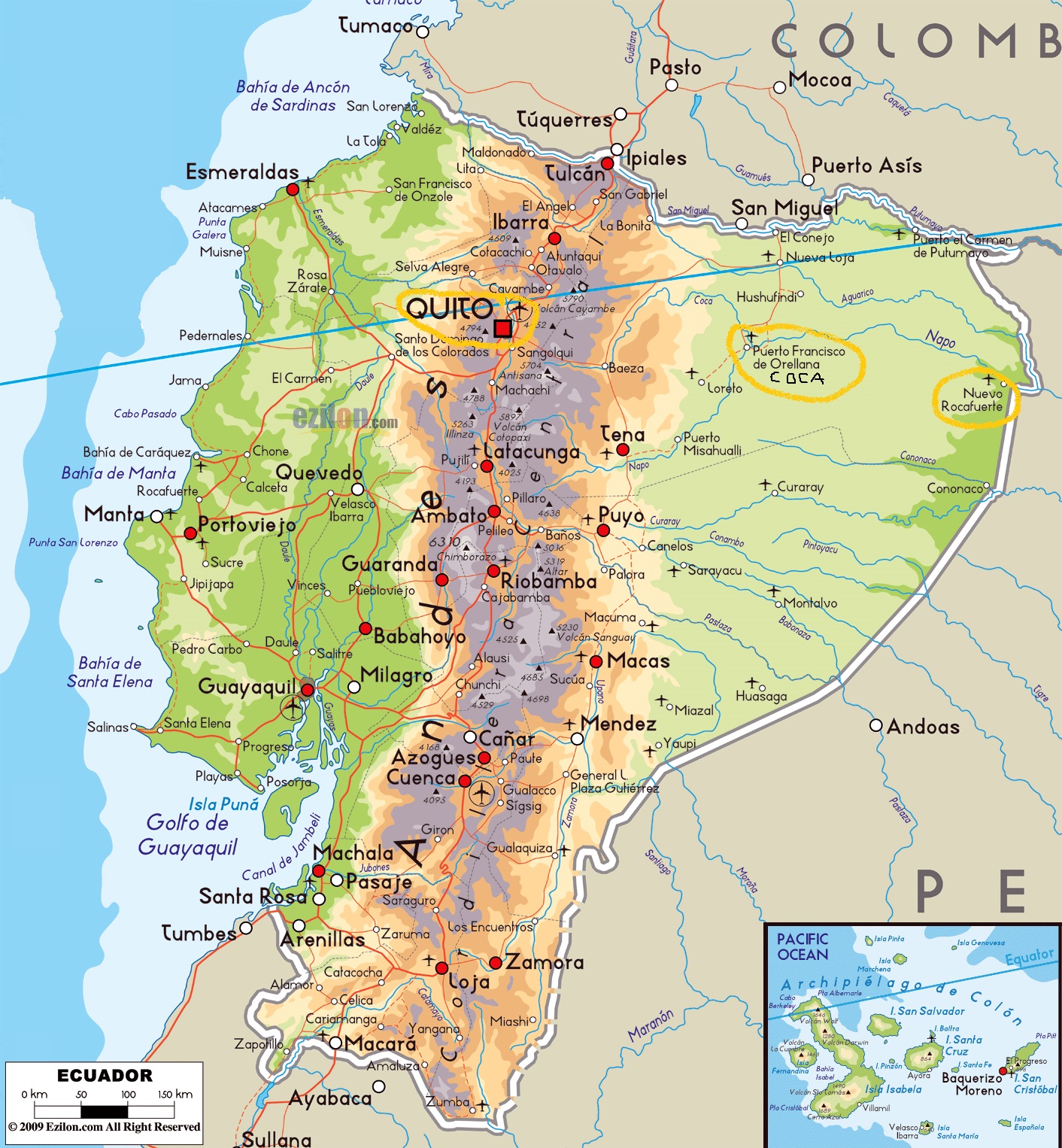 Karte von Ecuador (c) httpswww.mapas-del-mundo.net