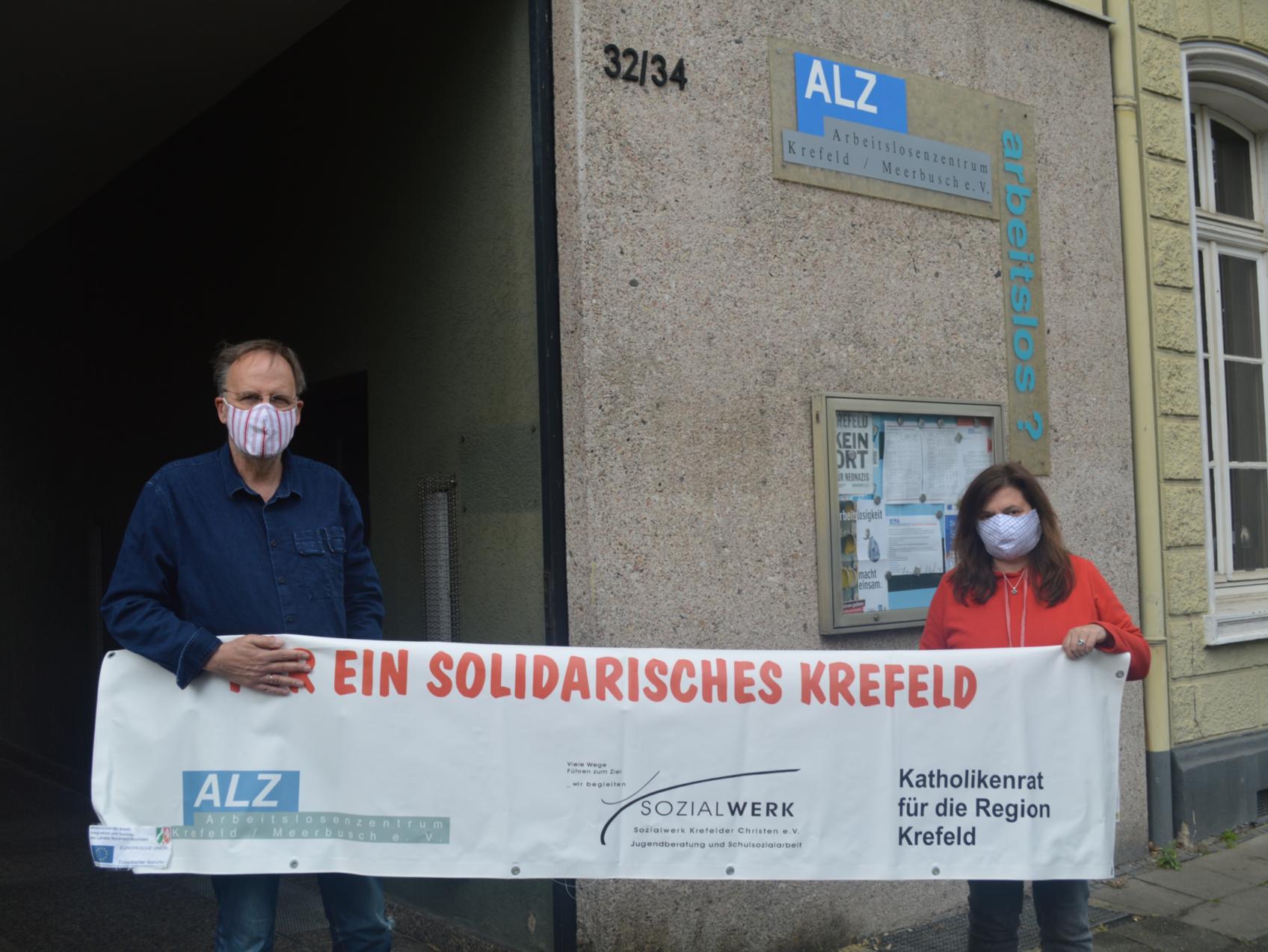 Auch die Demos zum 1. Mai mussten ausfallen - hier beteiligt sich, virtuell, das ALZ Krefeld unter dem Motto 