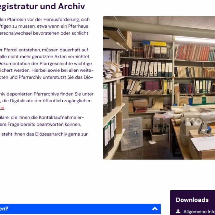 Serviceseite Pfarreien