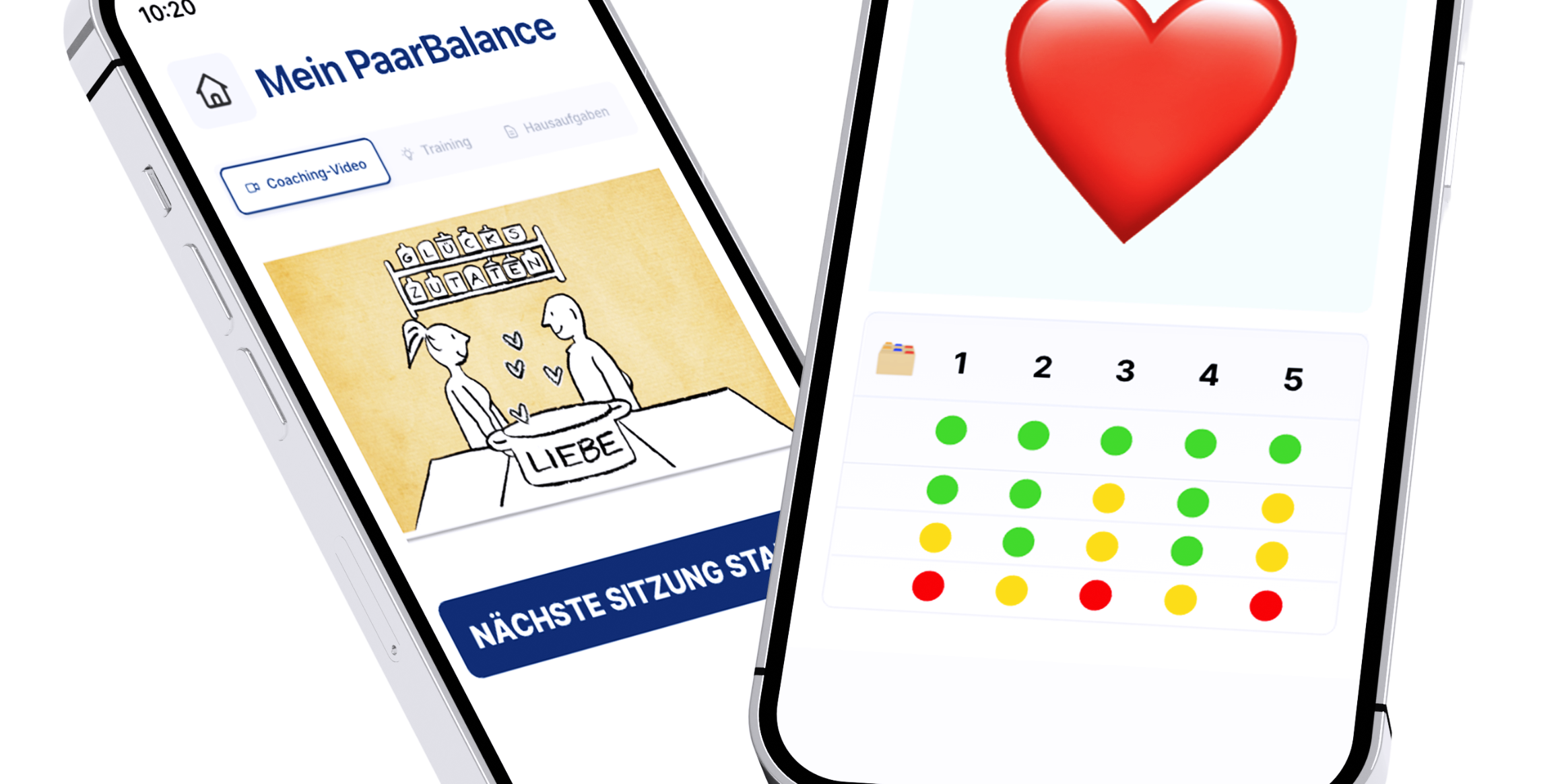 Paarbalance mit dem Handy