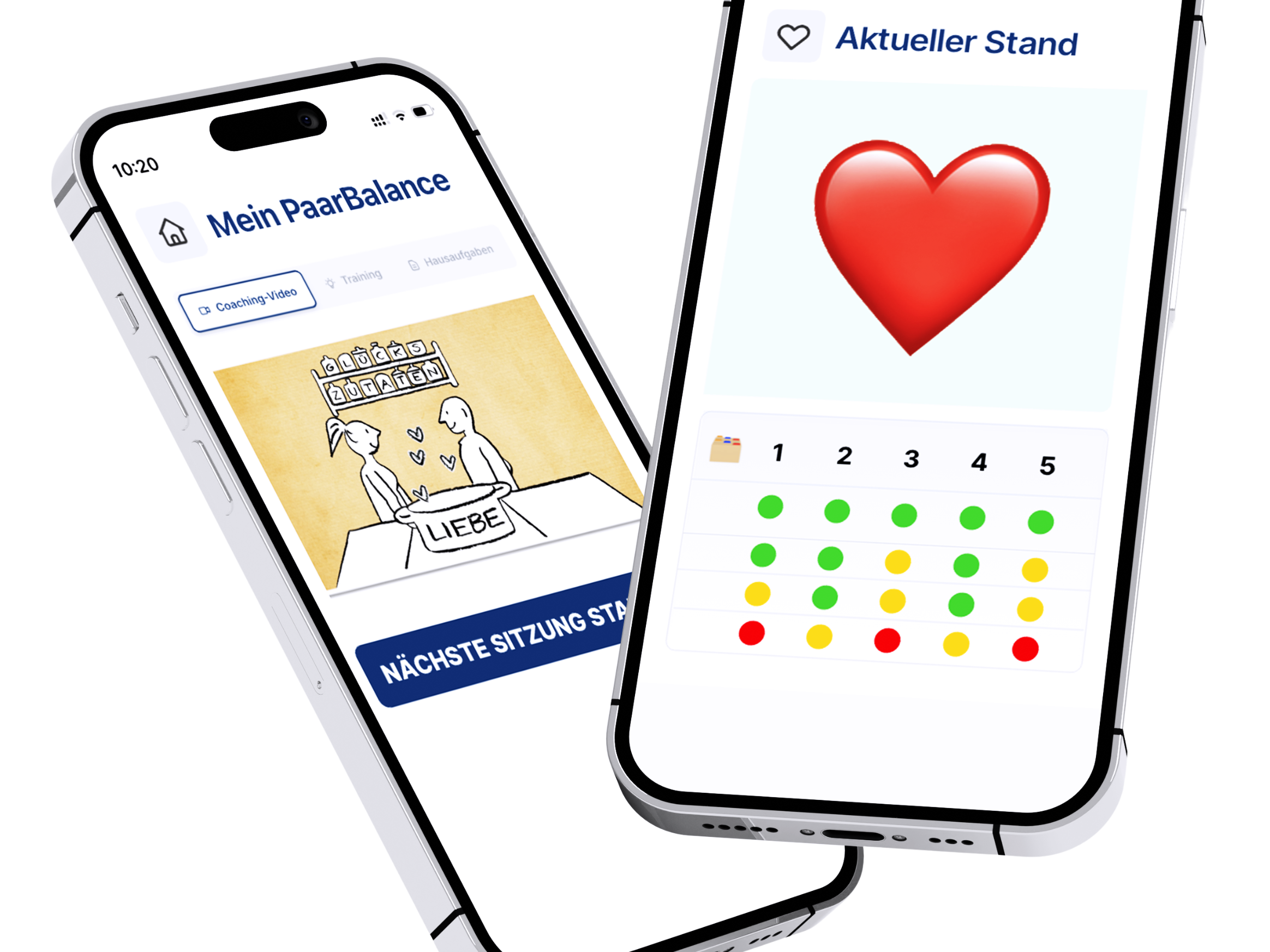 Paarbalance mit dem Handy
