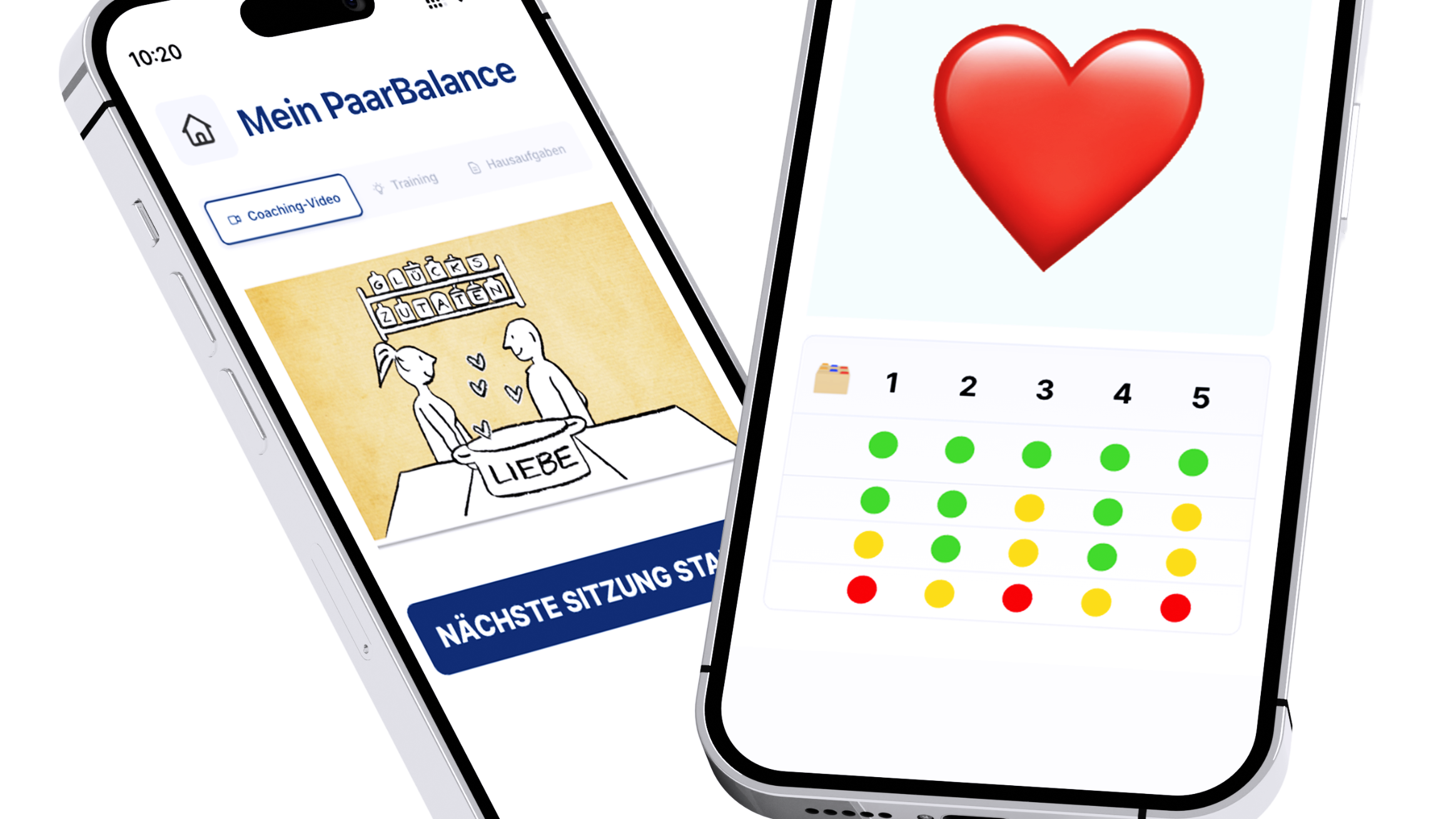 Paarbalance mit dem Handy