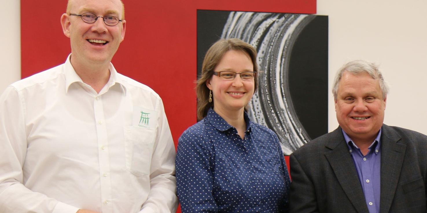 Der neue Vorstand des Familienbundes Aachen (von links nach rechts): Peter Witte (Vorsitzender), Diana Emmelheinz (Geschäftsführerin), Altfrid Spinrath (Stellvertretender Vorsitzender)
