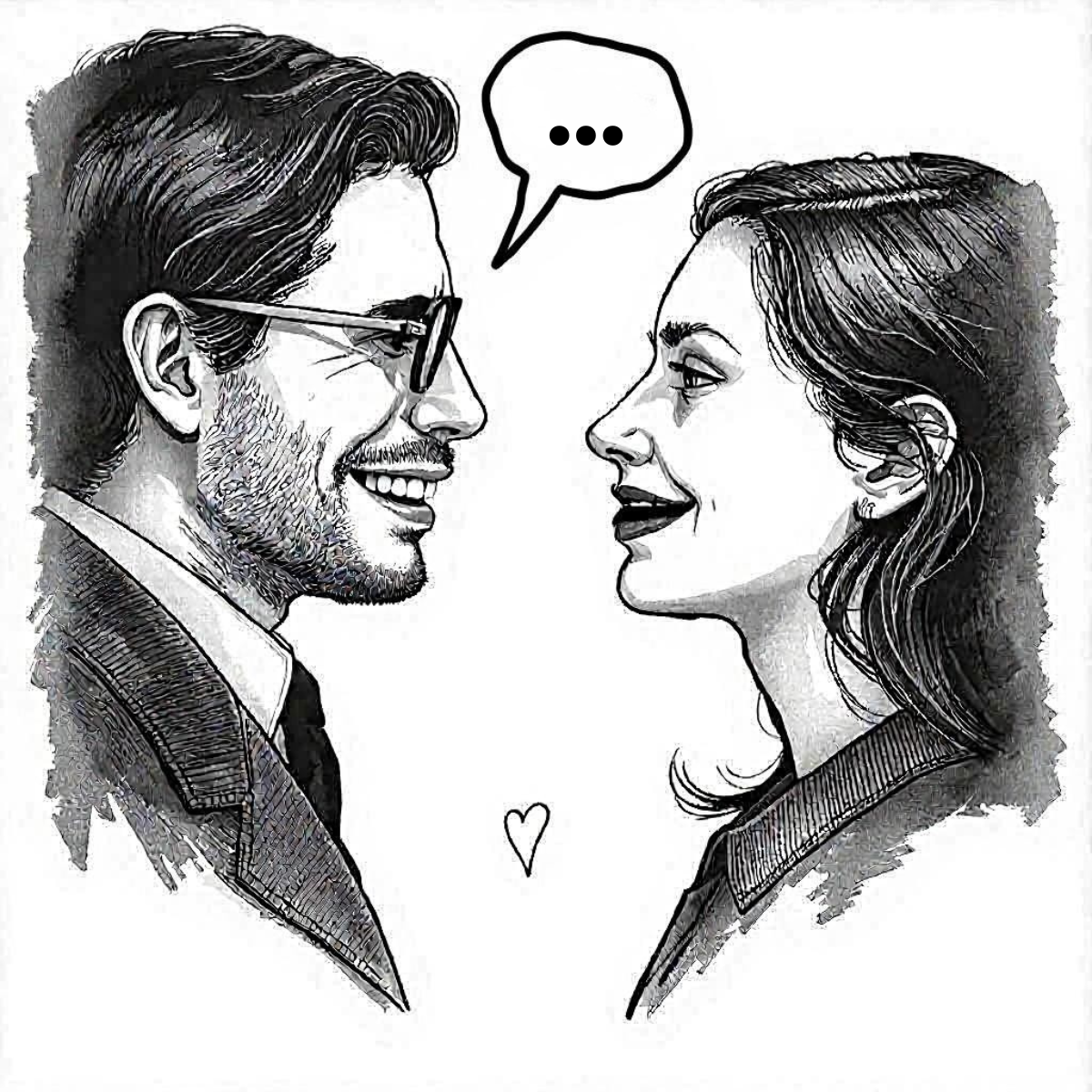 Paar miteinander sprechend