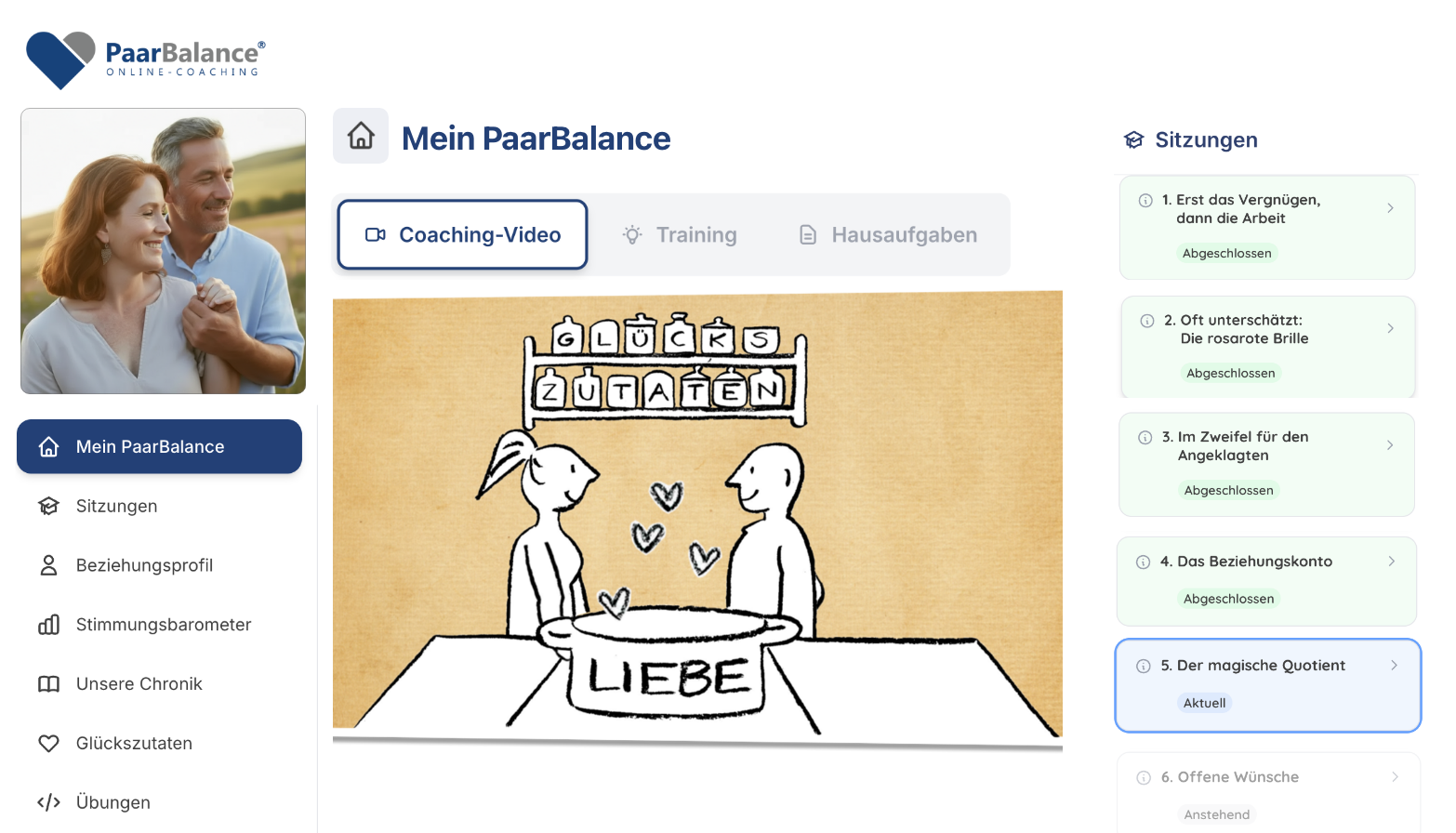 Screen Paarbalance