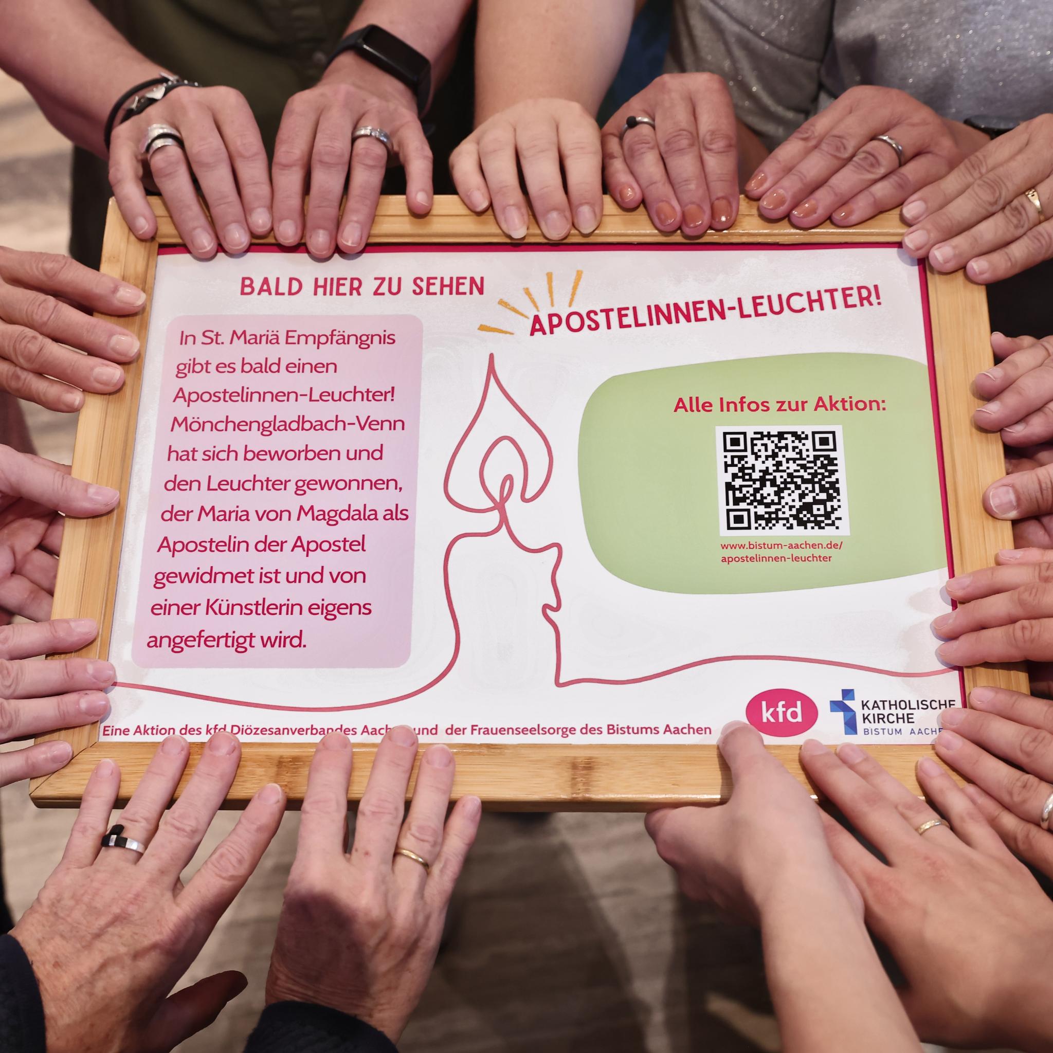 Gewinner der Aktion Apostelinnen-Leuchter Mönchengladbach Venn, Maria Empfängnis