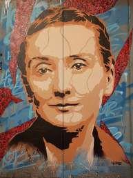 Graffitto aus der Kirche in Ivry, Paris