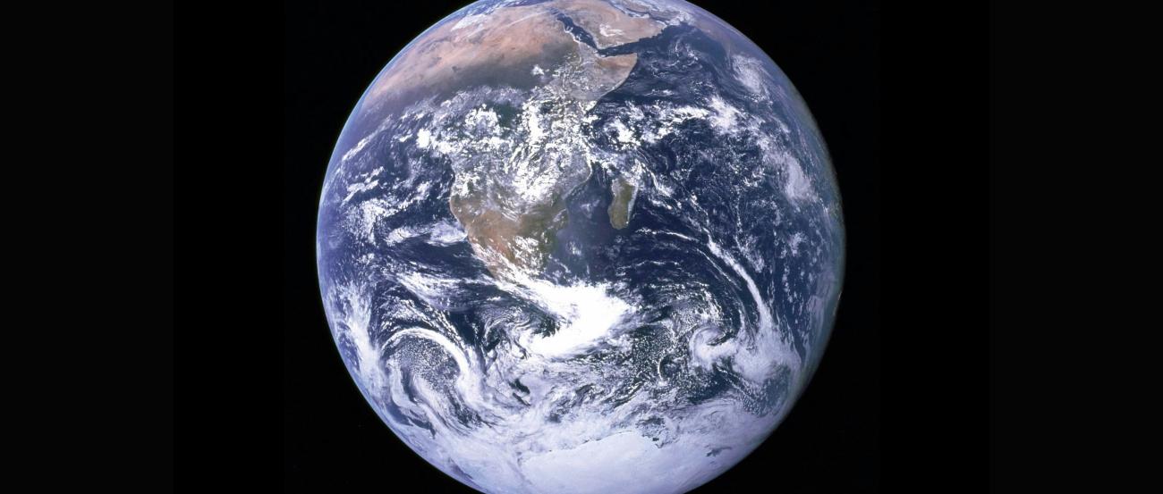 Blick aus dem Weltraum auf die Erde