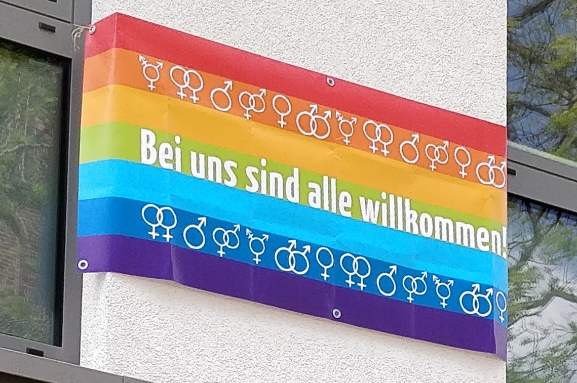 Regenbogen Willkommen