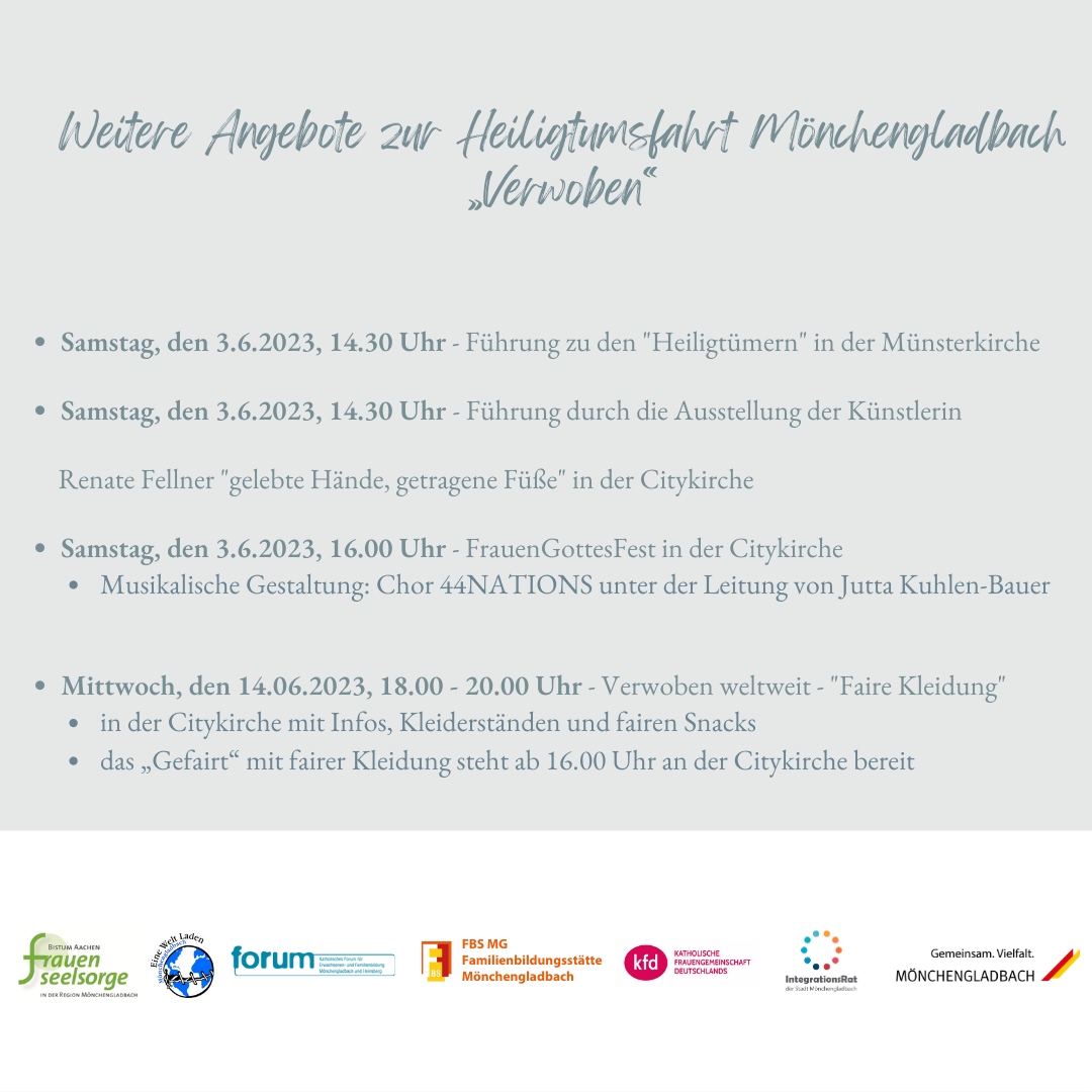 Weitere Angebote zur Heiligtumsfahrt Mönchengladbach