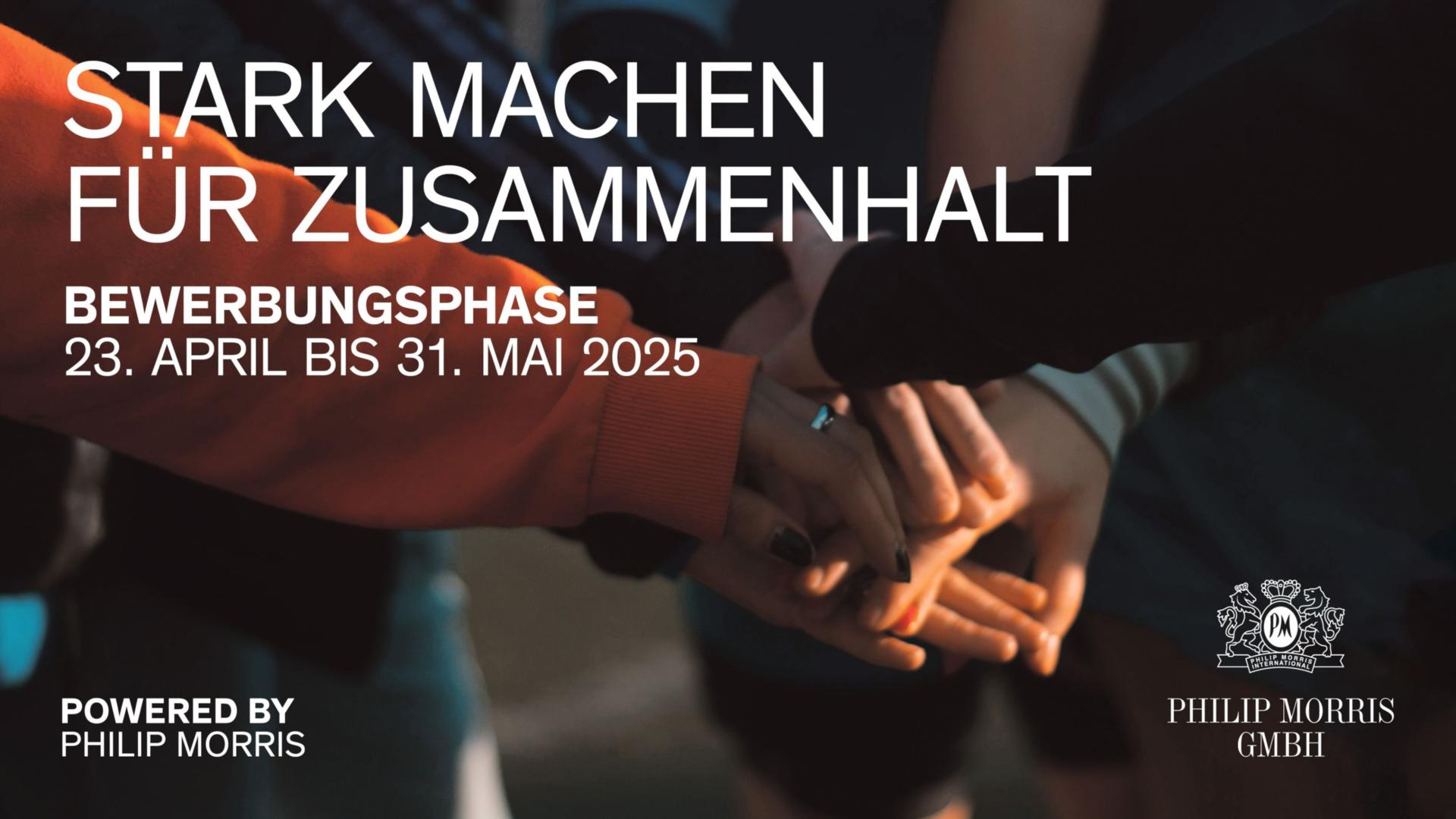 Bild zum Award 'Stark machen für Zusammenhalt', Menschen reichen sich die Hand