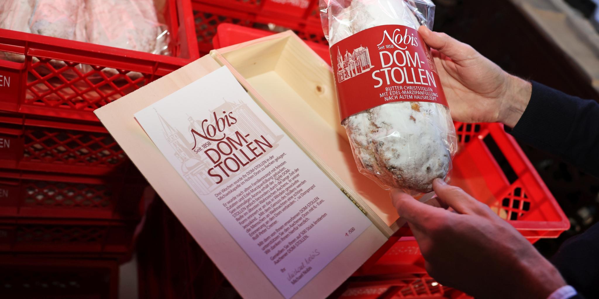 Bild eines Original Aachner Domstollens