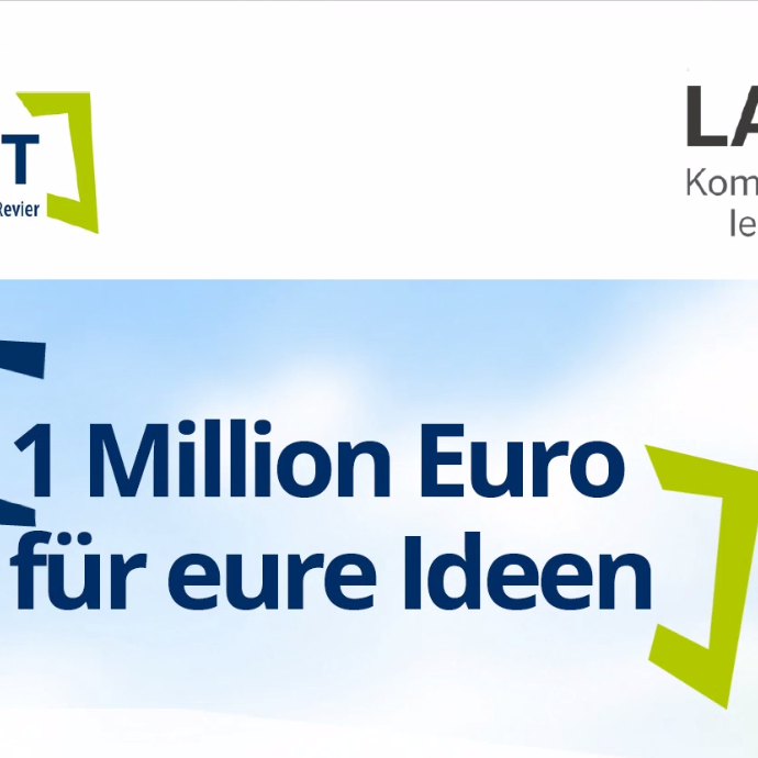Text in Bild '1 Millionen Euro für eure Ideen' inkl. Logos der Ausrichter