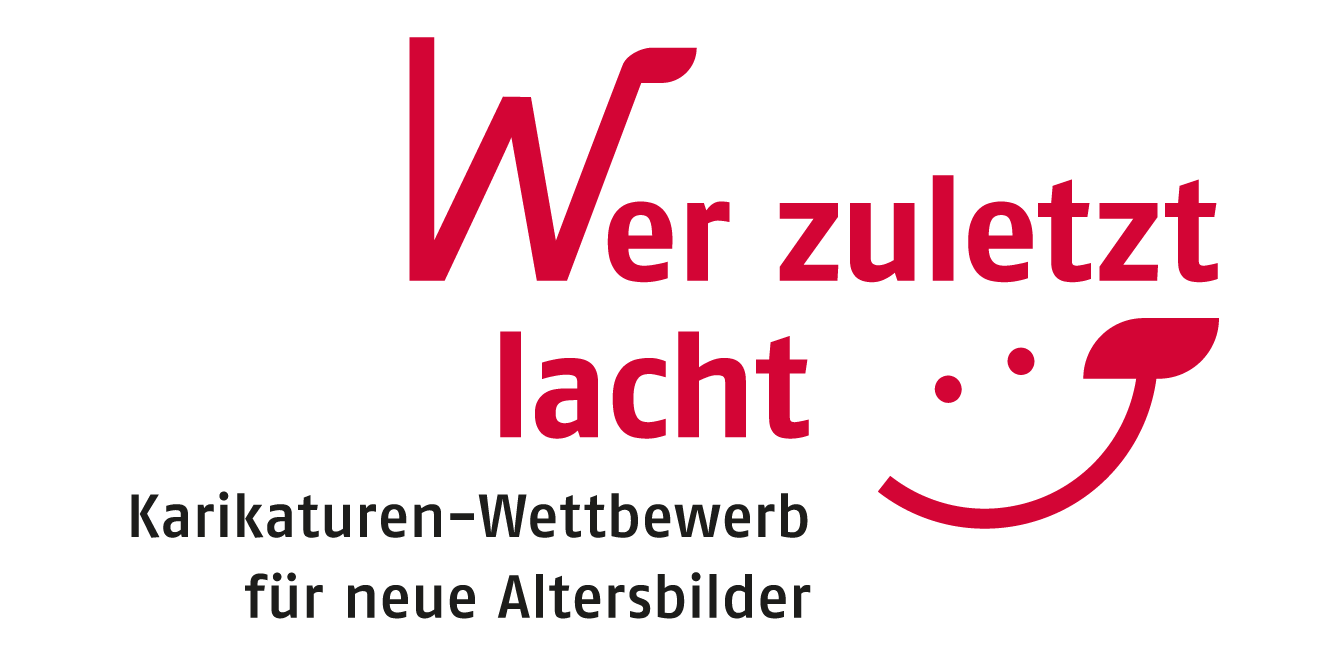 Logo zum Wettbewerb 'Wer zuletzt lacht', Schriftzug