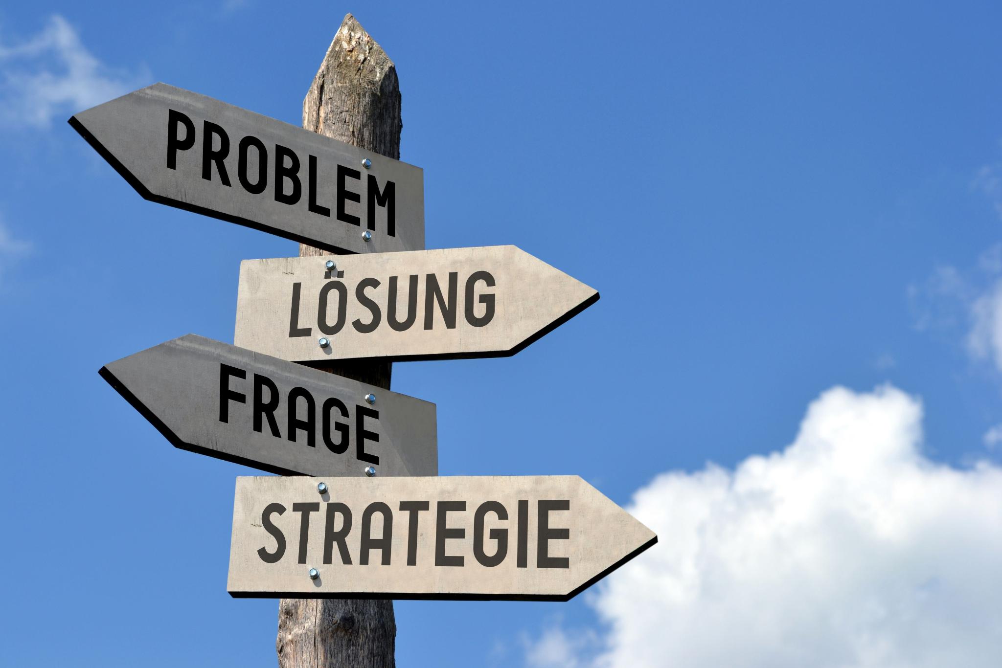Problem, Solucao, Question, Stratford-upon-Avon-Wegweiser