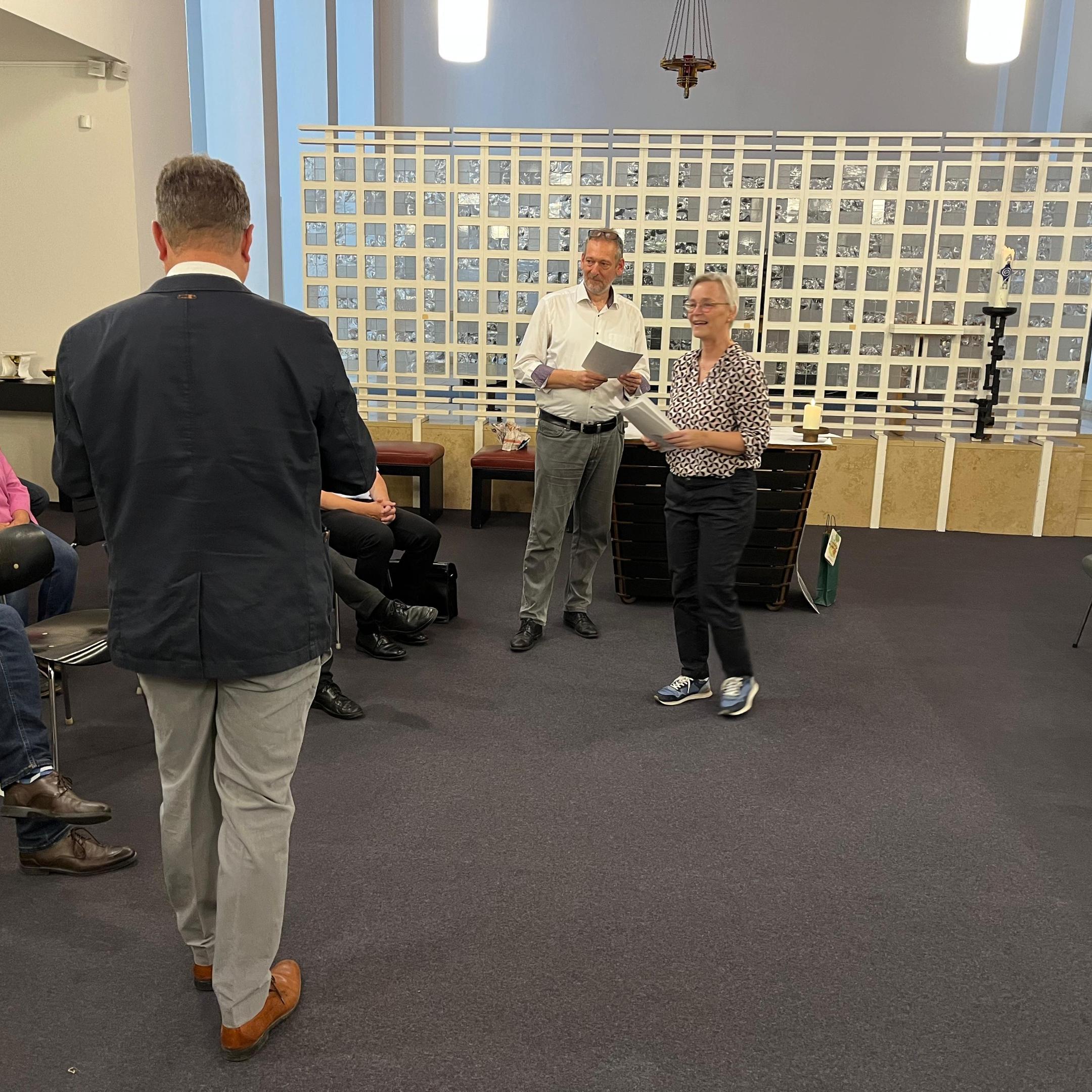 Abteilungsleiterin Andrea Kett und Abteilungsleiter Markus Offner