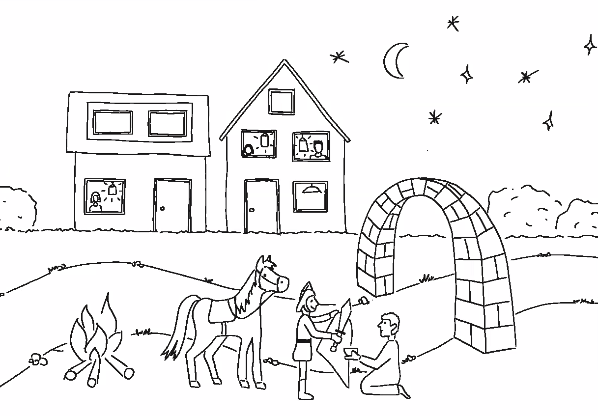 Ausmalbild Sankt Martin