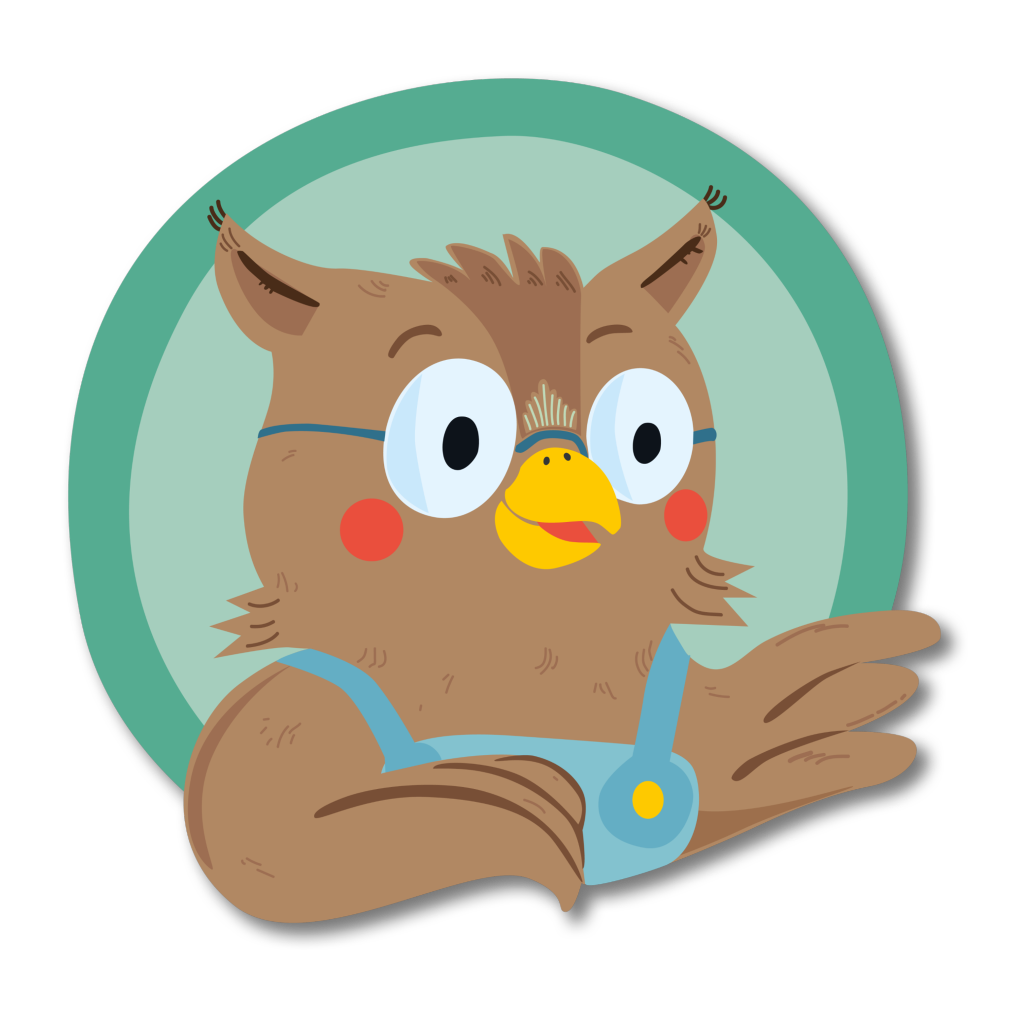 Eule in besonderer Farbgebung für die Karwoche und Ostern