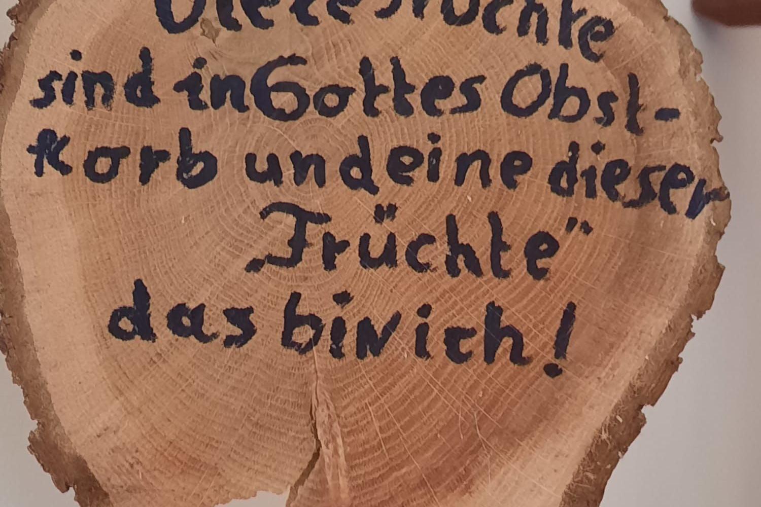 Erntedank Holzscheibe