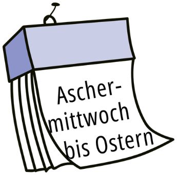Kalenderblatt Aschermittwoch bis Ostern