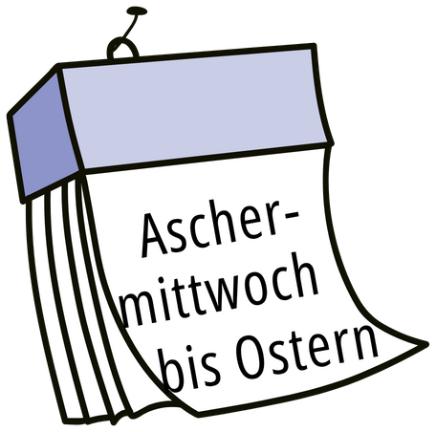 Kalenderblatt Aschermittwoch bis Ostern
