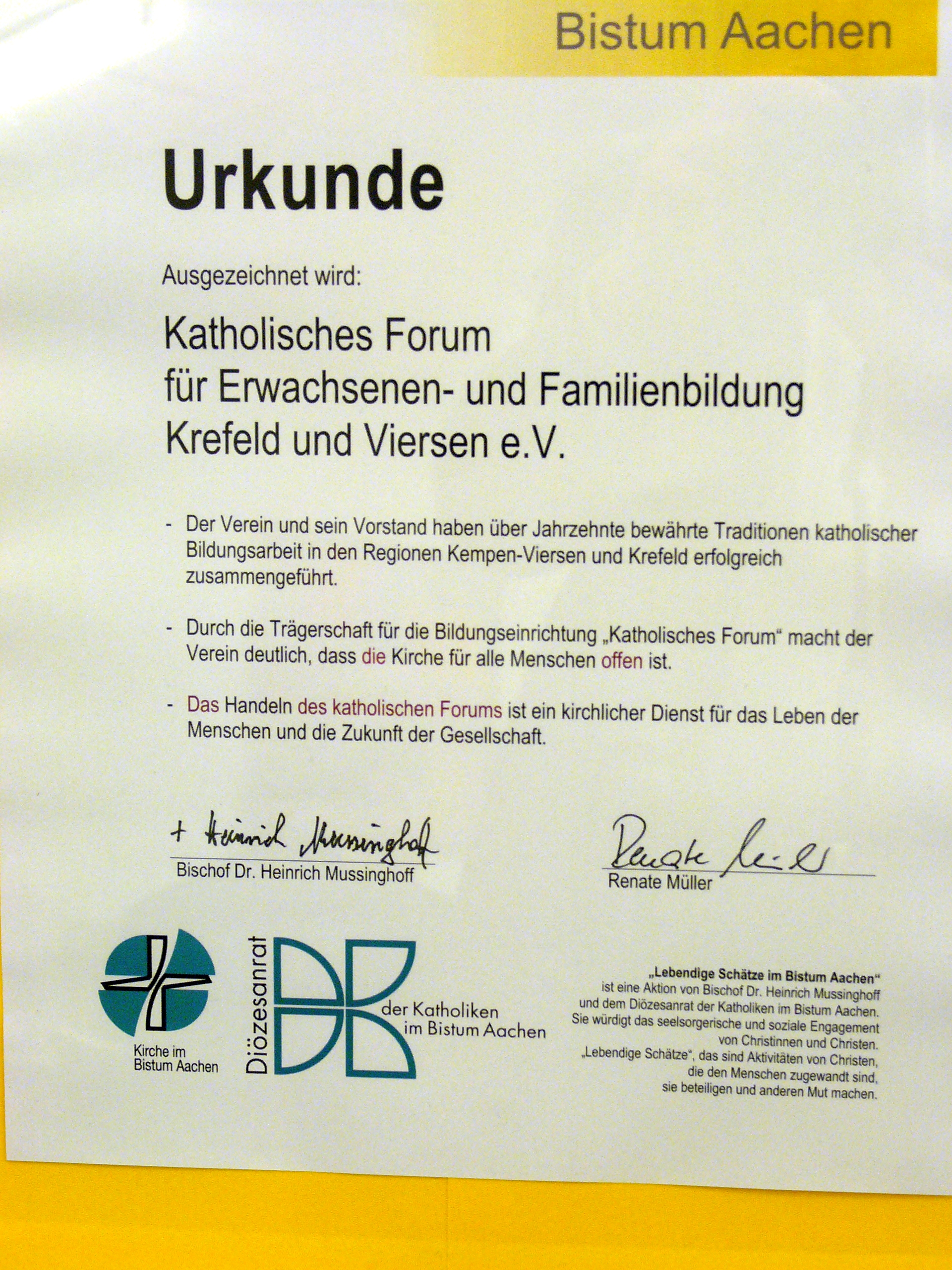 Katholisches Forum Krefeld und Viersen