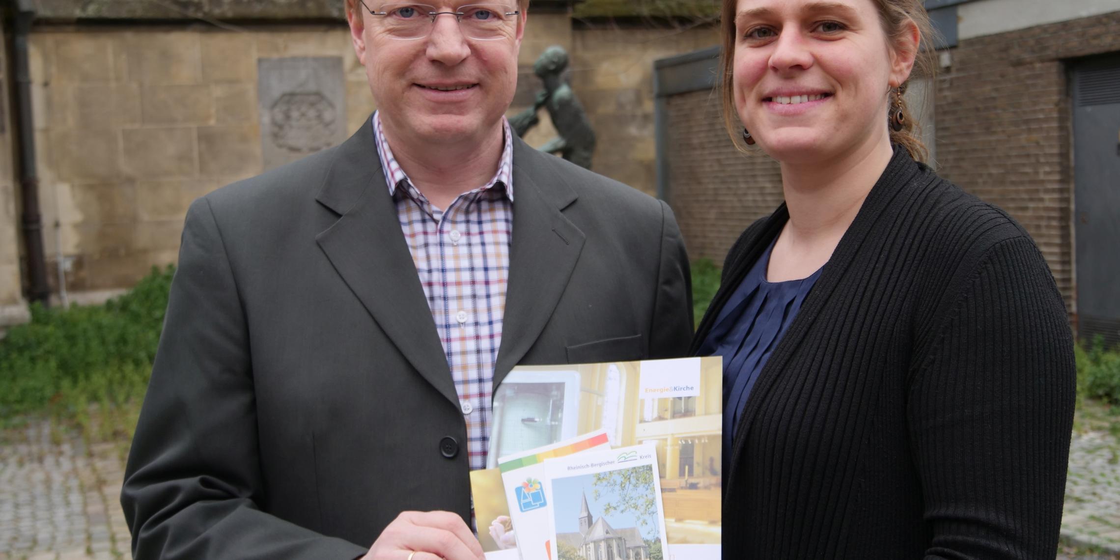 Das Projektteam Energiemanagement: Thomas Ehses und Marie Goebel