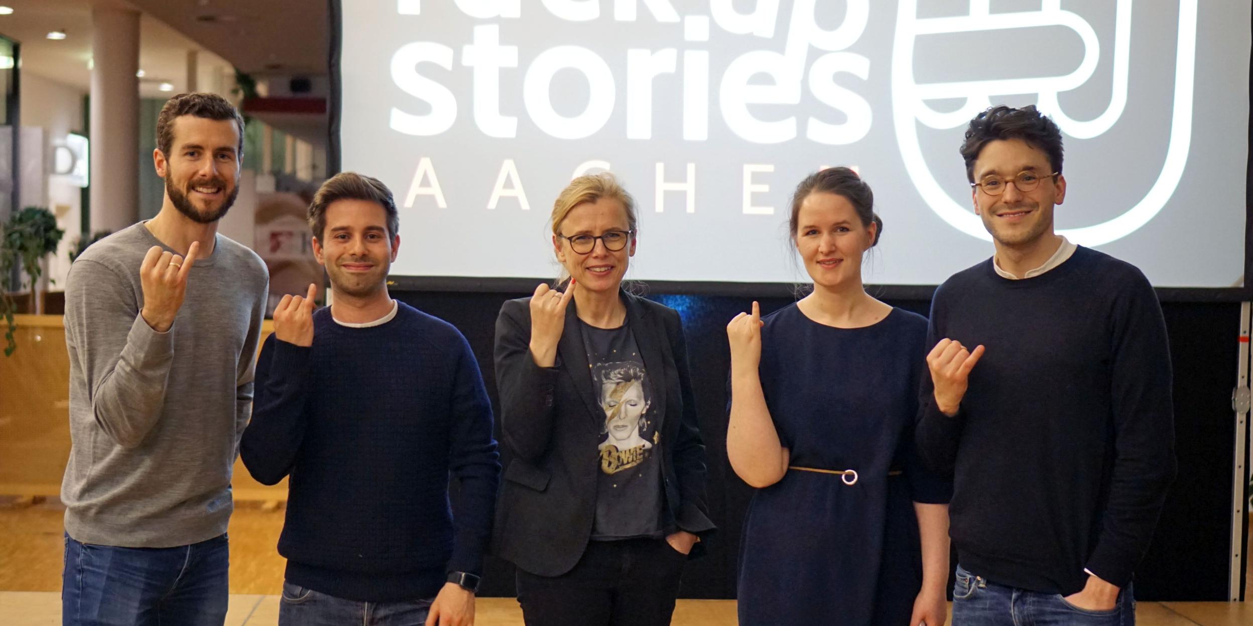 v.l.: Christian Sprinkmeyer (Speaker), Deniz Saner (Speaker), Ursula Hahmann (Moderatorin), Laura Slade (Speaker) und Tim Host (Speaker)