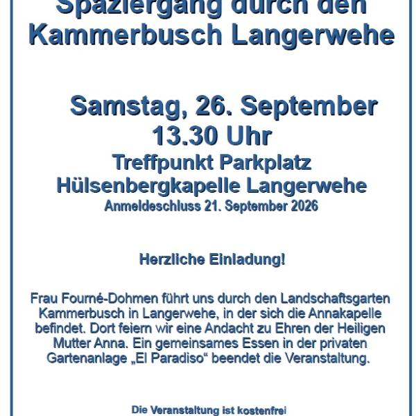 Spaziergang Kammersbusch 2026