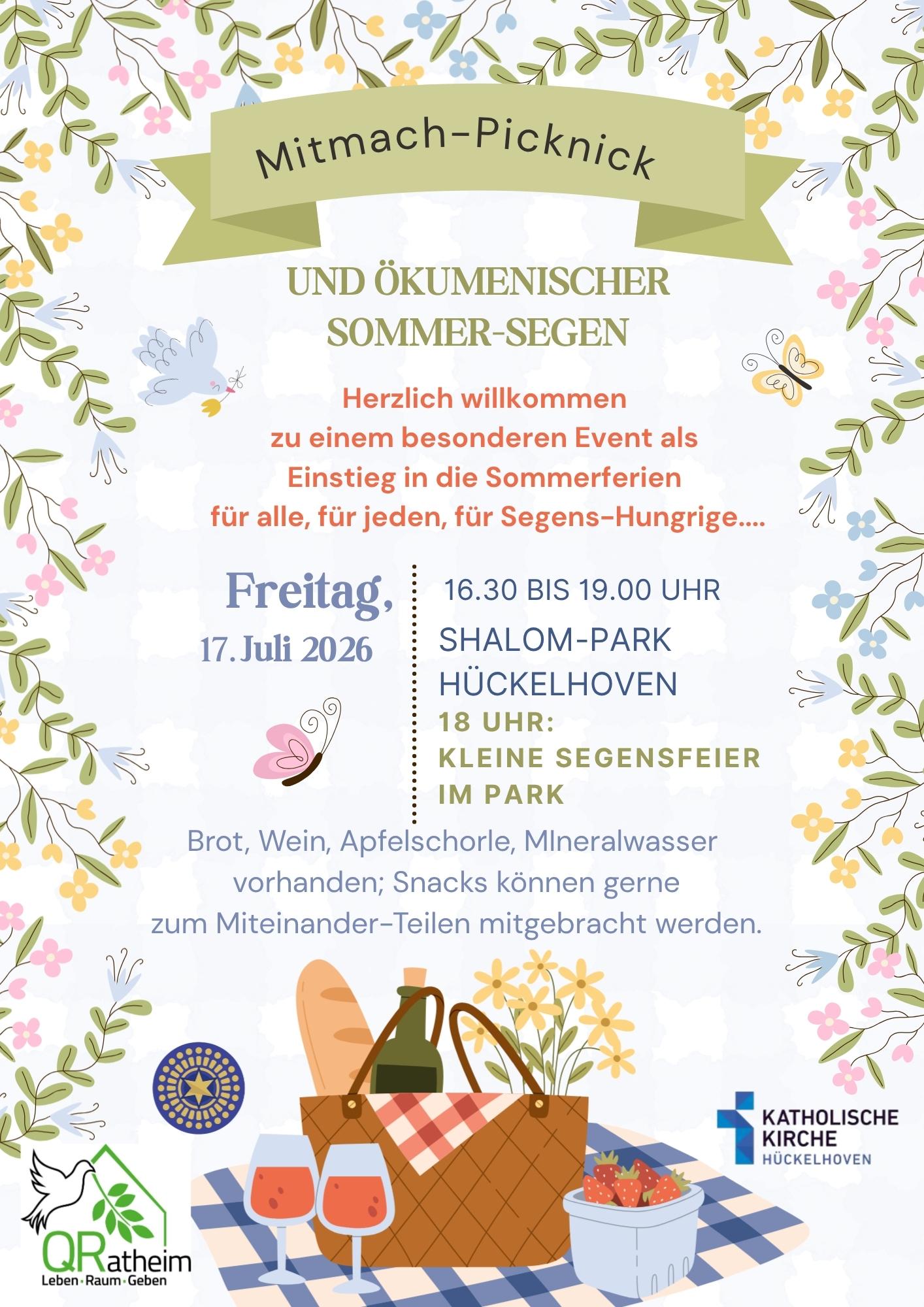 Weingläser, Picknickdecke, Brotlaib