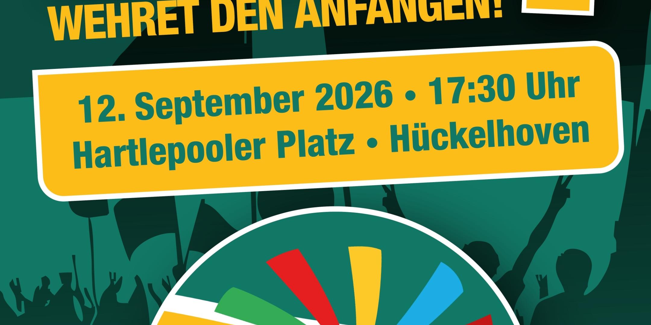 Nie wieder heißt<br> nirgendwo! Wehret den Anfängen. Demo Aufruf
