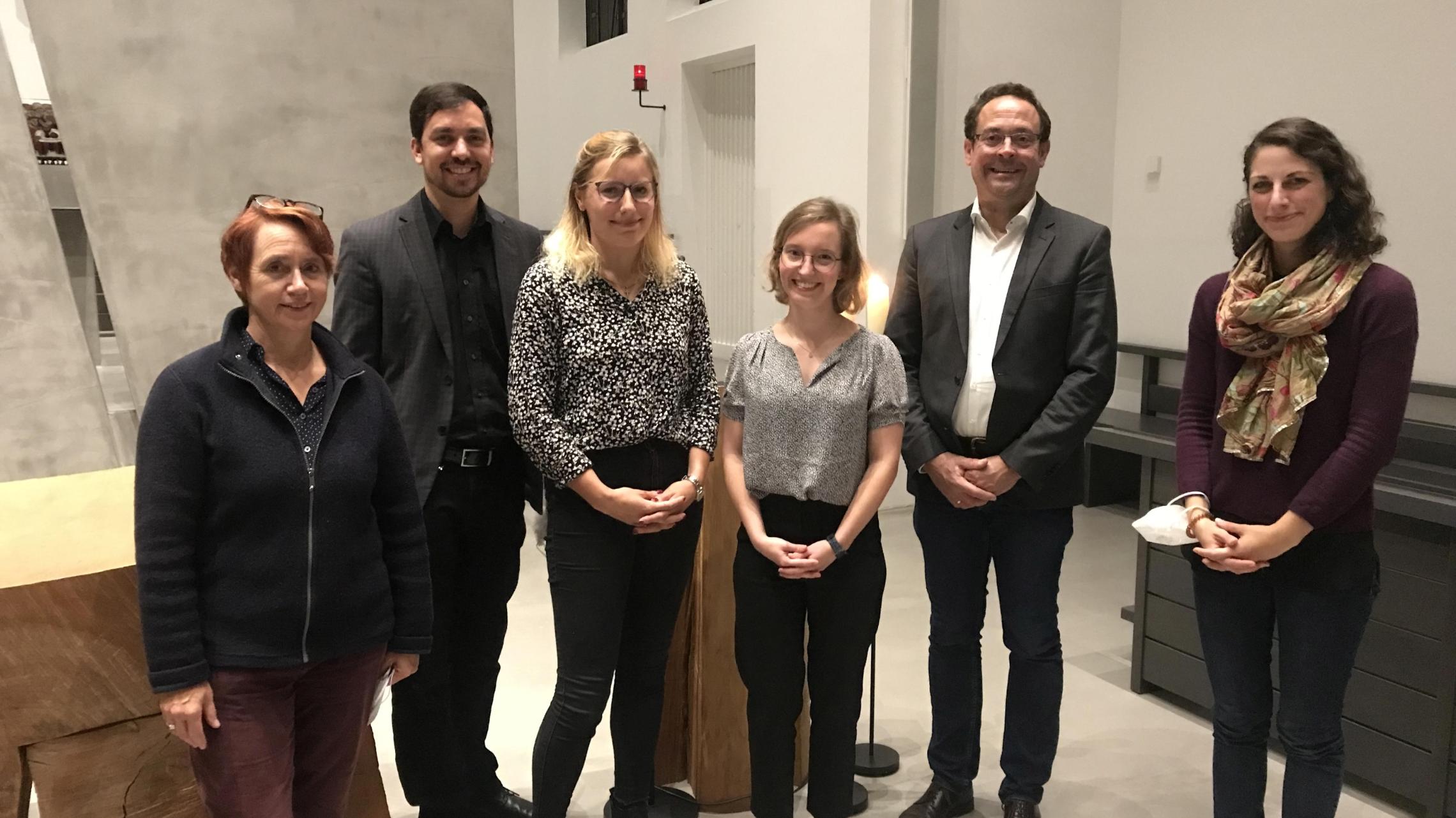 (von links: Anita Zucketto-Debour; Nils Gerets; Anna Conrads; Alina Mielke; Carsten Gier; Anna Hirtz)
