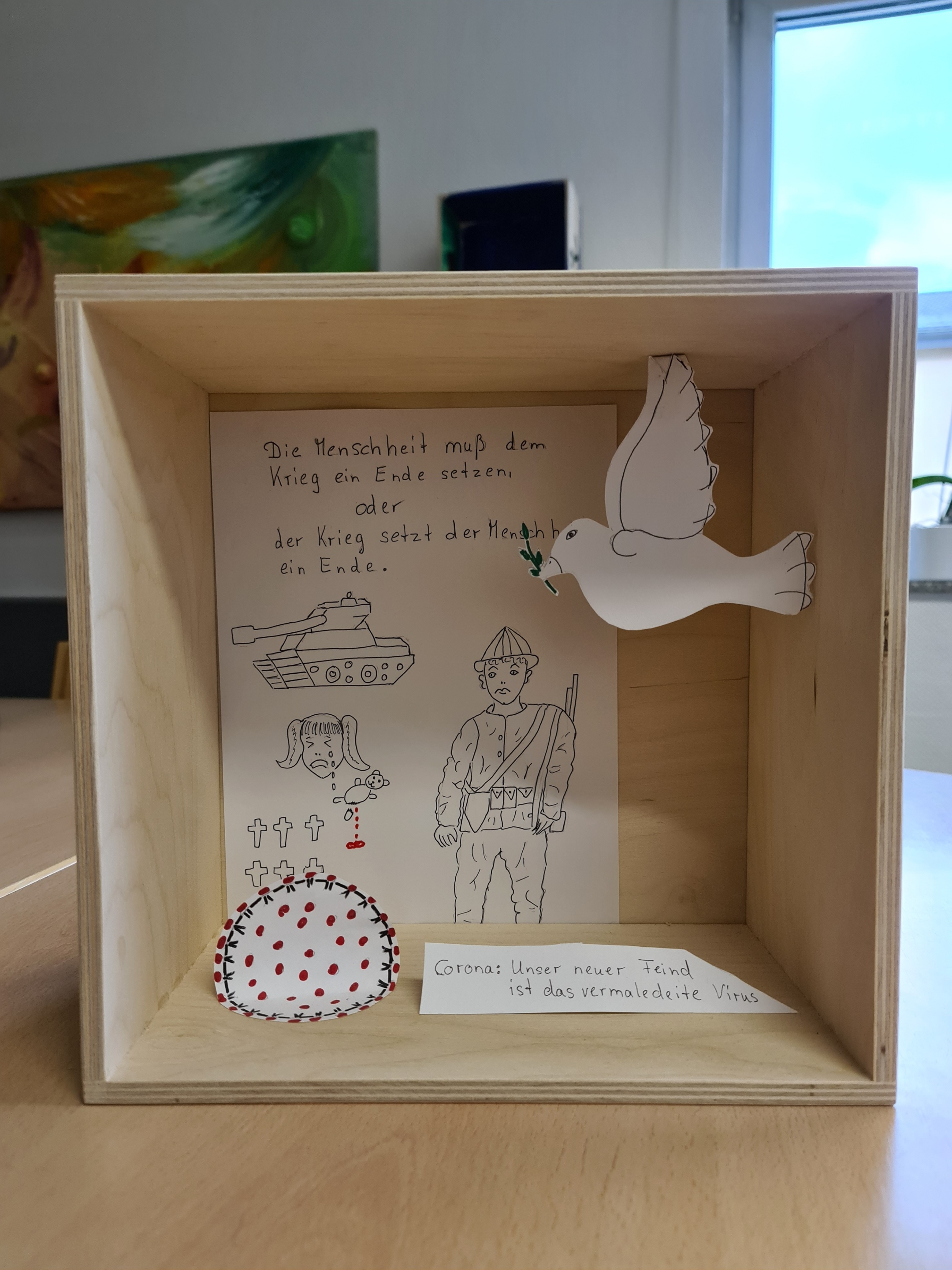 'Hoffnung auf Frieden' von Rita Rossmannek, Anna-Schoeller-Haus Düren
