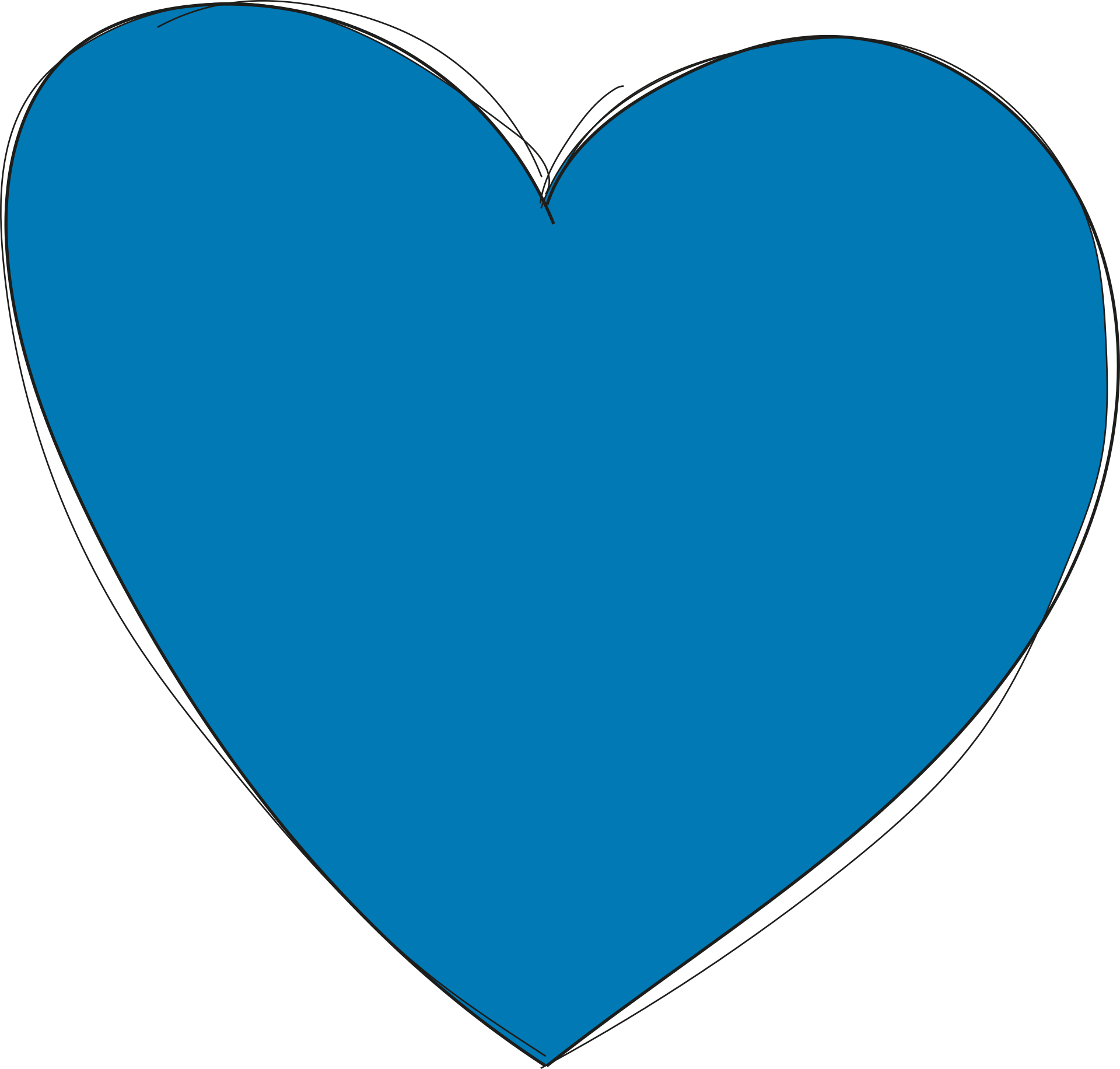 Herz blau