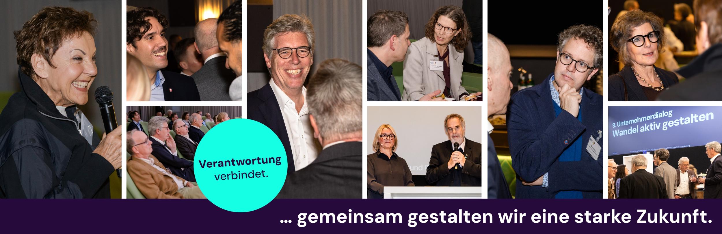 Fotocollage aus Impressionen des letzten Unternehmerdialogs