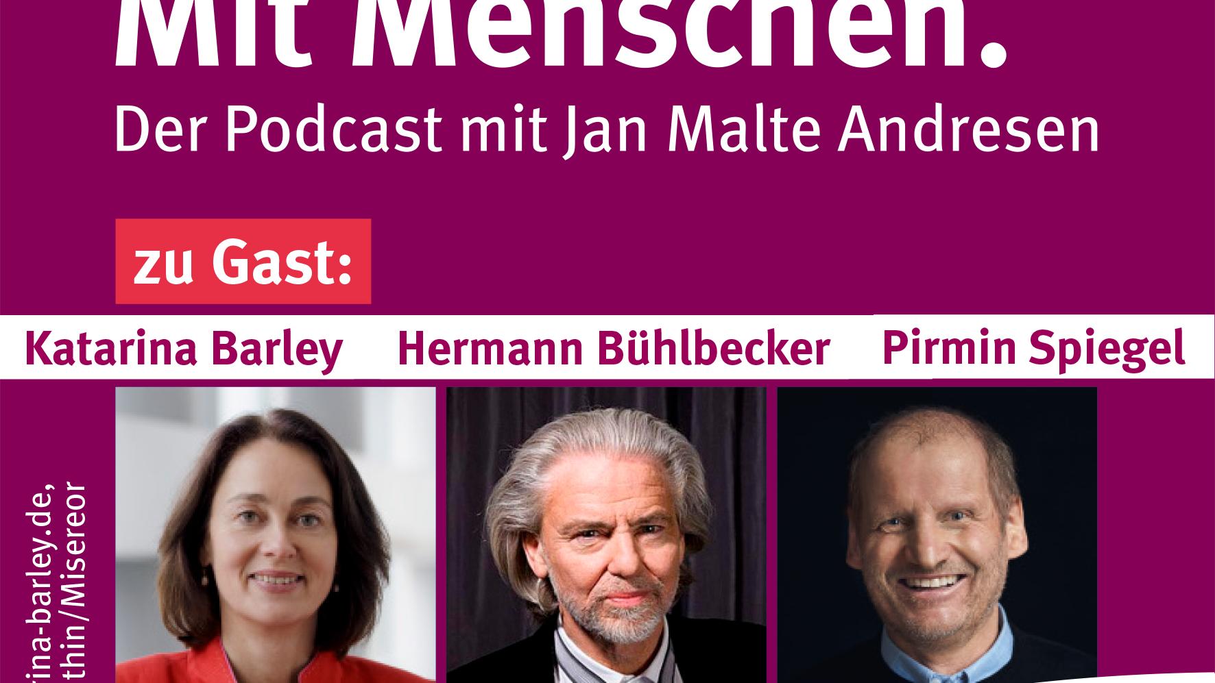 Am Montag, 15. Mai 2023, um 19 Uhr, lädt das katholische Werk für Entwicklungszusammenarbeit Misereor zum öffentlichen Live-Podcast „Mit Menschen“ in die Aula der Aachener Domsingschule ein.