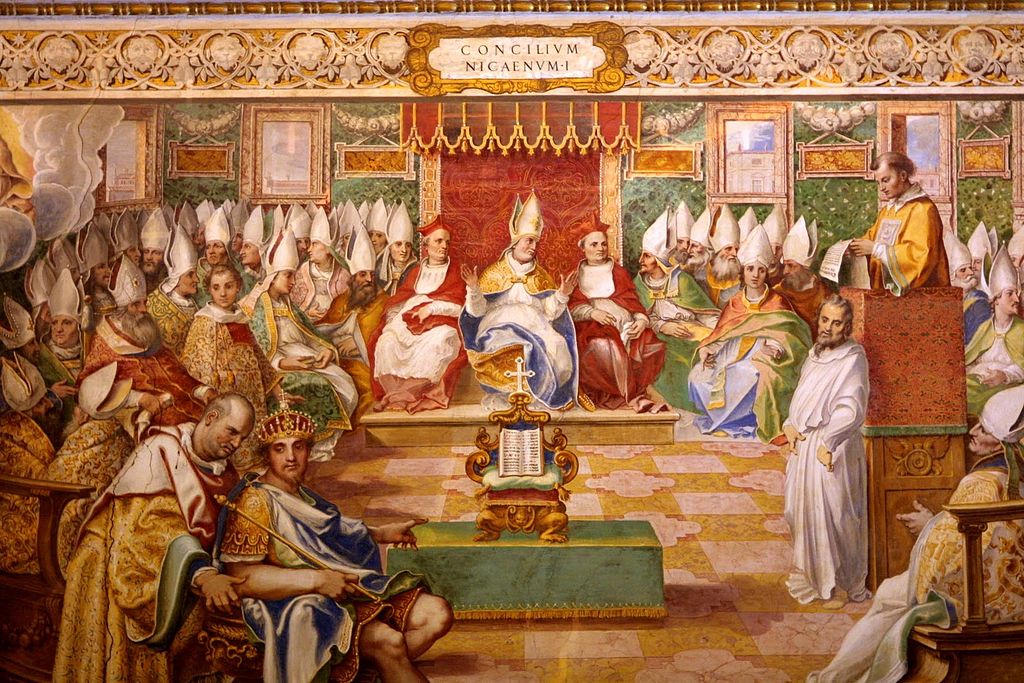Konzil von Nizäa 325, Salone Sistino, Fresco (1590)