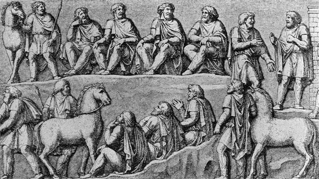 Germanische Ratsversammlung (Relief an der Mark-Aurel-Säule, Rom)