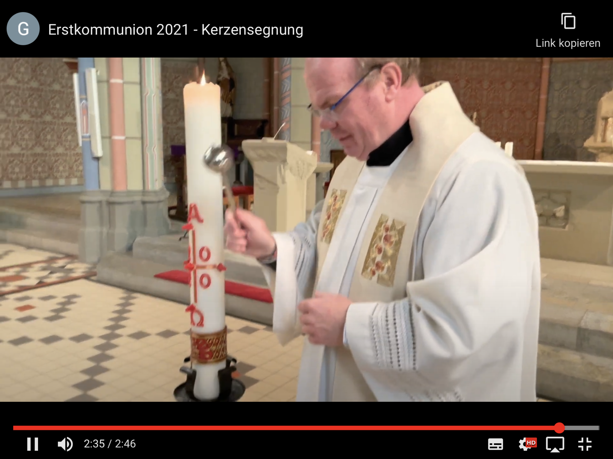 Segnung der Osterkerze