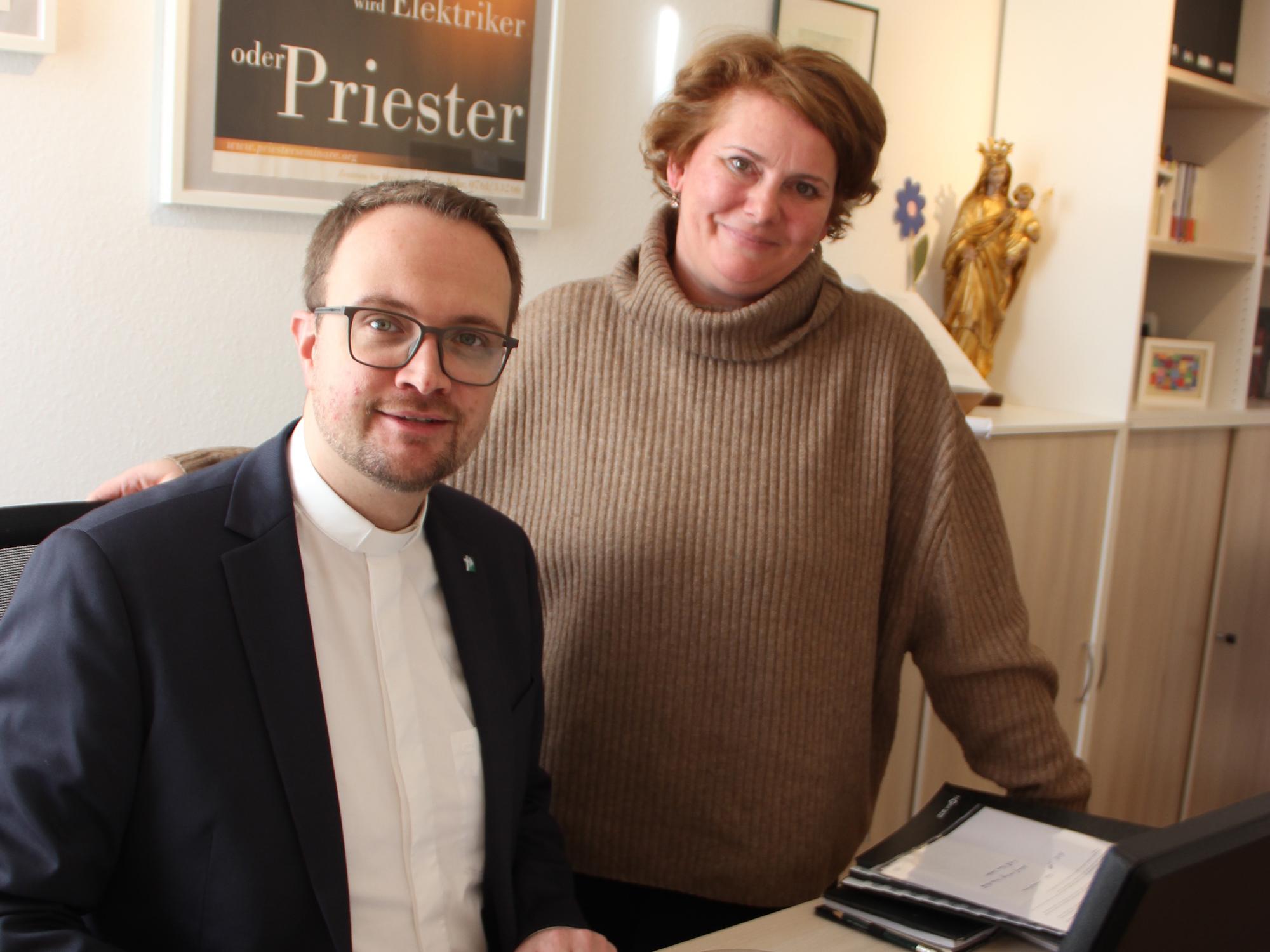 Die beiden Neuen, Pfarrer Andreas Möhlig und Stephanie Berrer, über ihren Plänen. Es sind viele Kleinigkeiten, die berücksichtigt werden müssen.