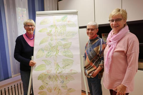 Gerda Graf (von links), Hilke Miebach und Theresa Reichert stellen das Konzept vor.