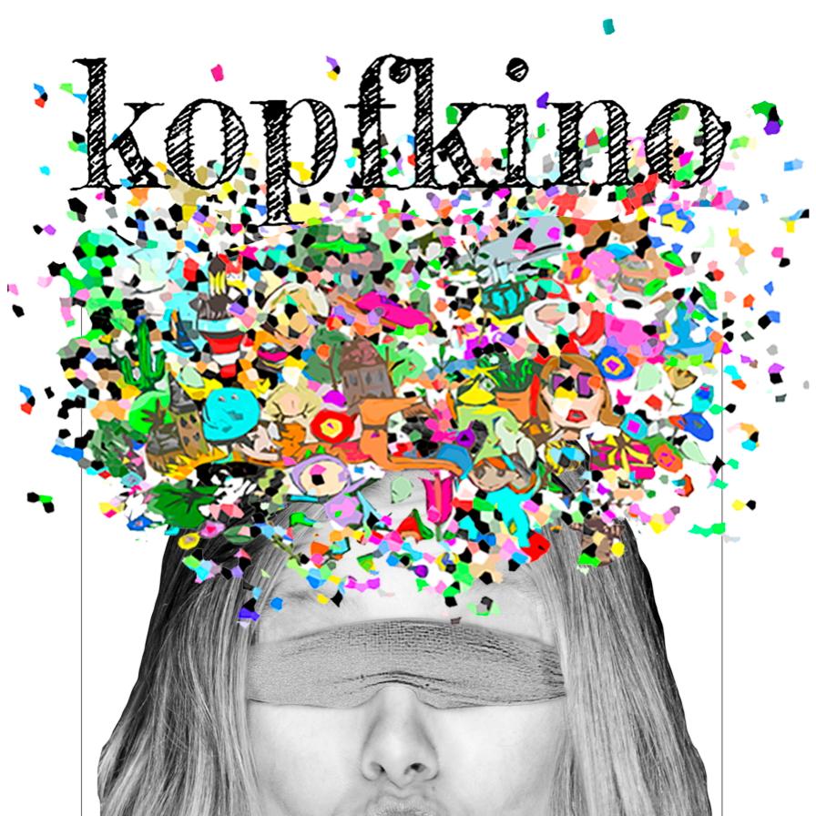 Das Logo der Ausstellung „Kopfkino“ ist aus einem Bild der Wanderausstellung „Schubladen“ entwickelt worden.