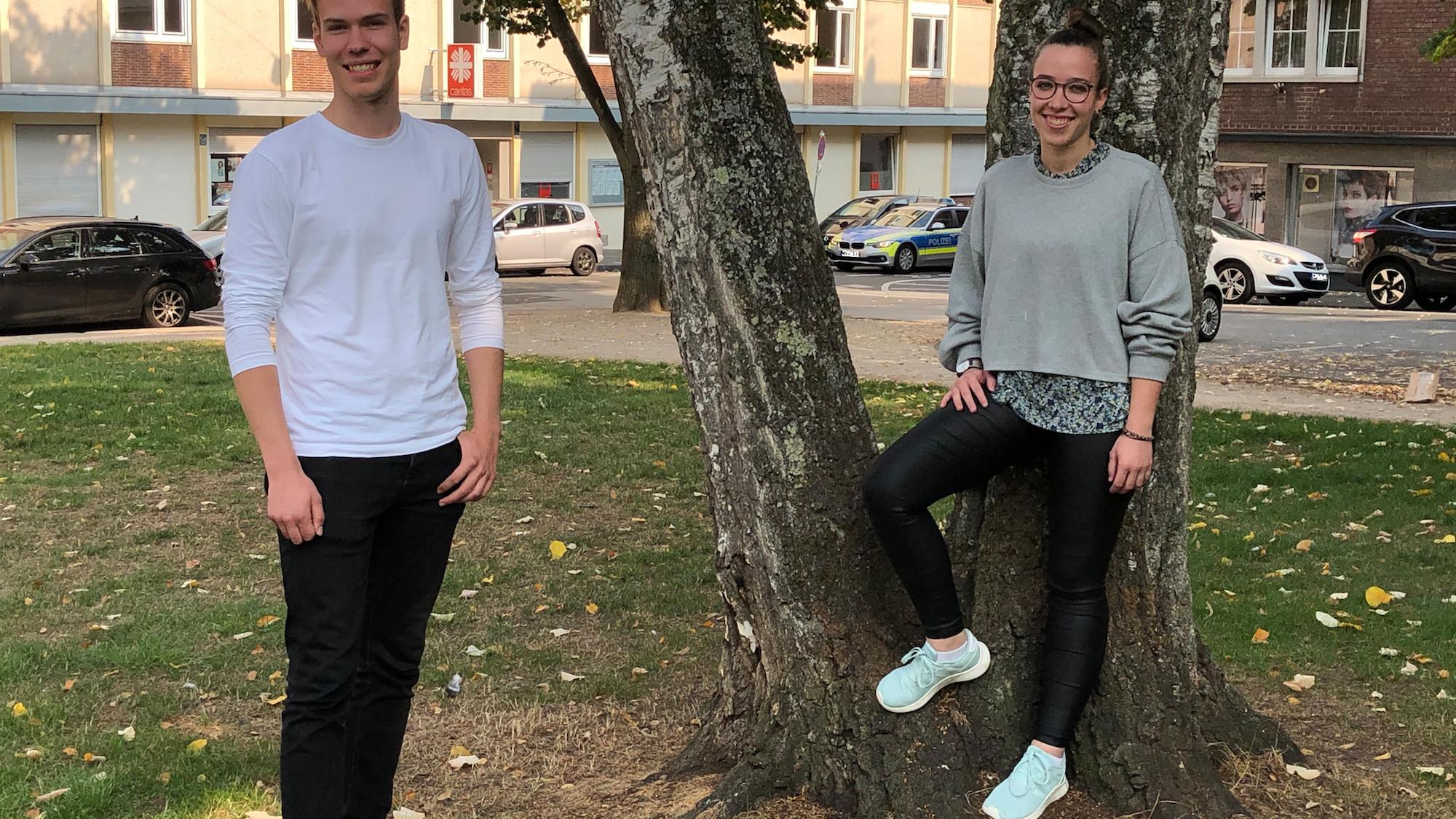 Noah Zachowski und Annika Bettag wollen Sprachbuddys zusammenbringen.