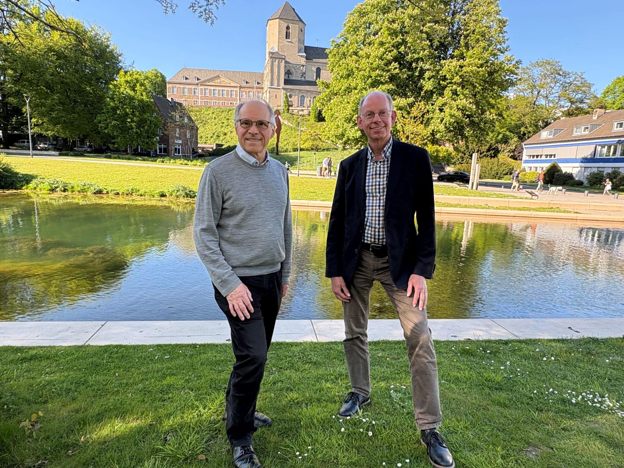 Peter Blättler ist Propst der Münster-Basilika in Mönchengladbach,  Stephan Dedring ist Pfarrer an der evangelischen Hauptkirche in Rheydt.