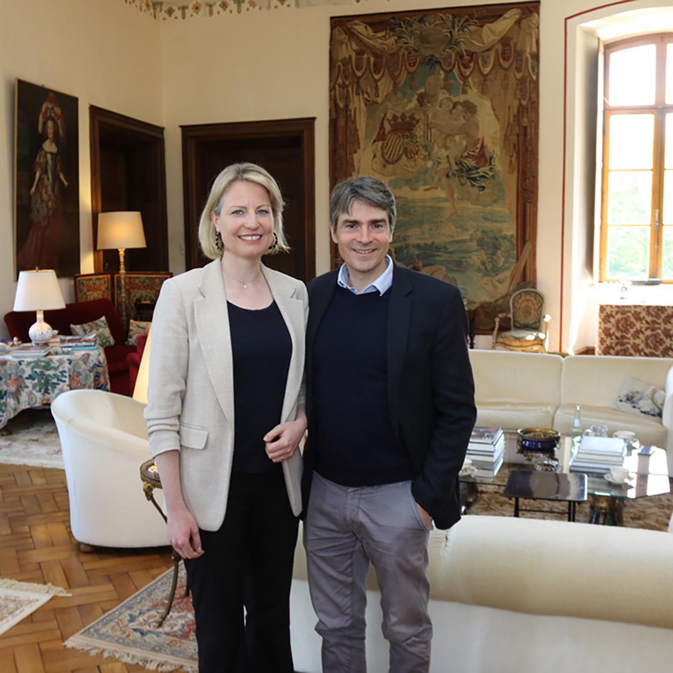 Albert-Henri Prinz von Merode und seine Frau Marie-Christine im Stammsitz der Familie im Schloss Merode.