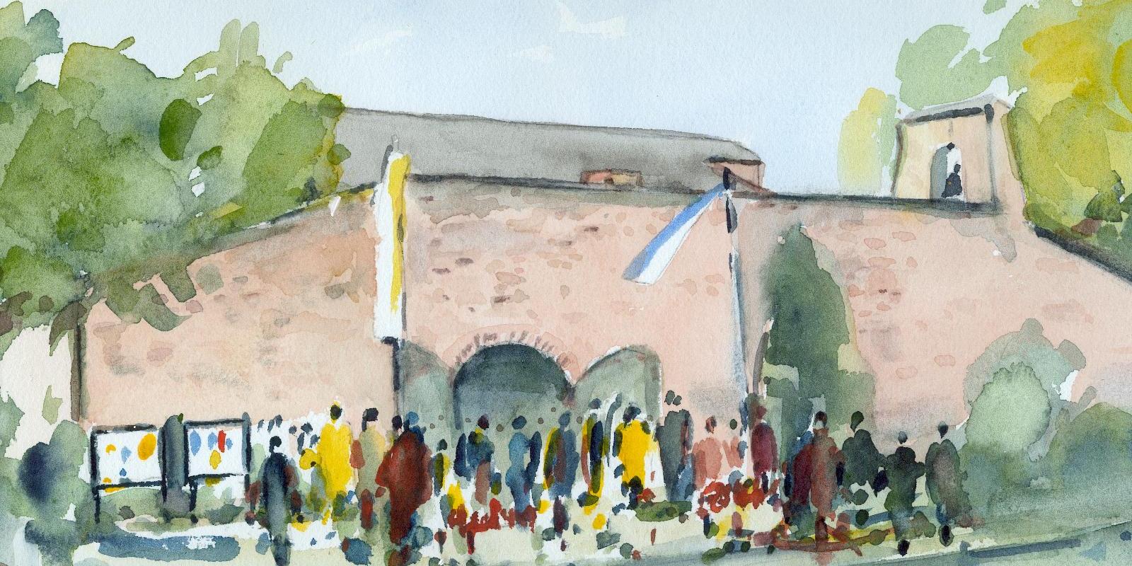 Aquarell St. Johannes St. Johannes Merkstein