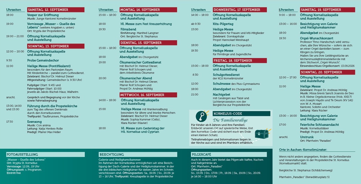 Programm Oktav Übersicht