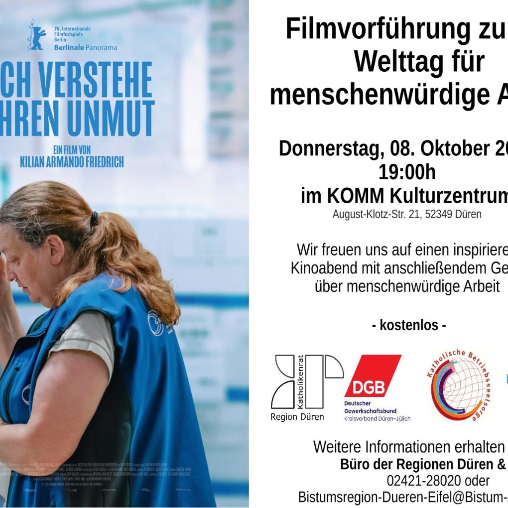 Plakat Filmvorführung