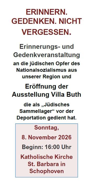 Erinnern und Gedenken 2026