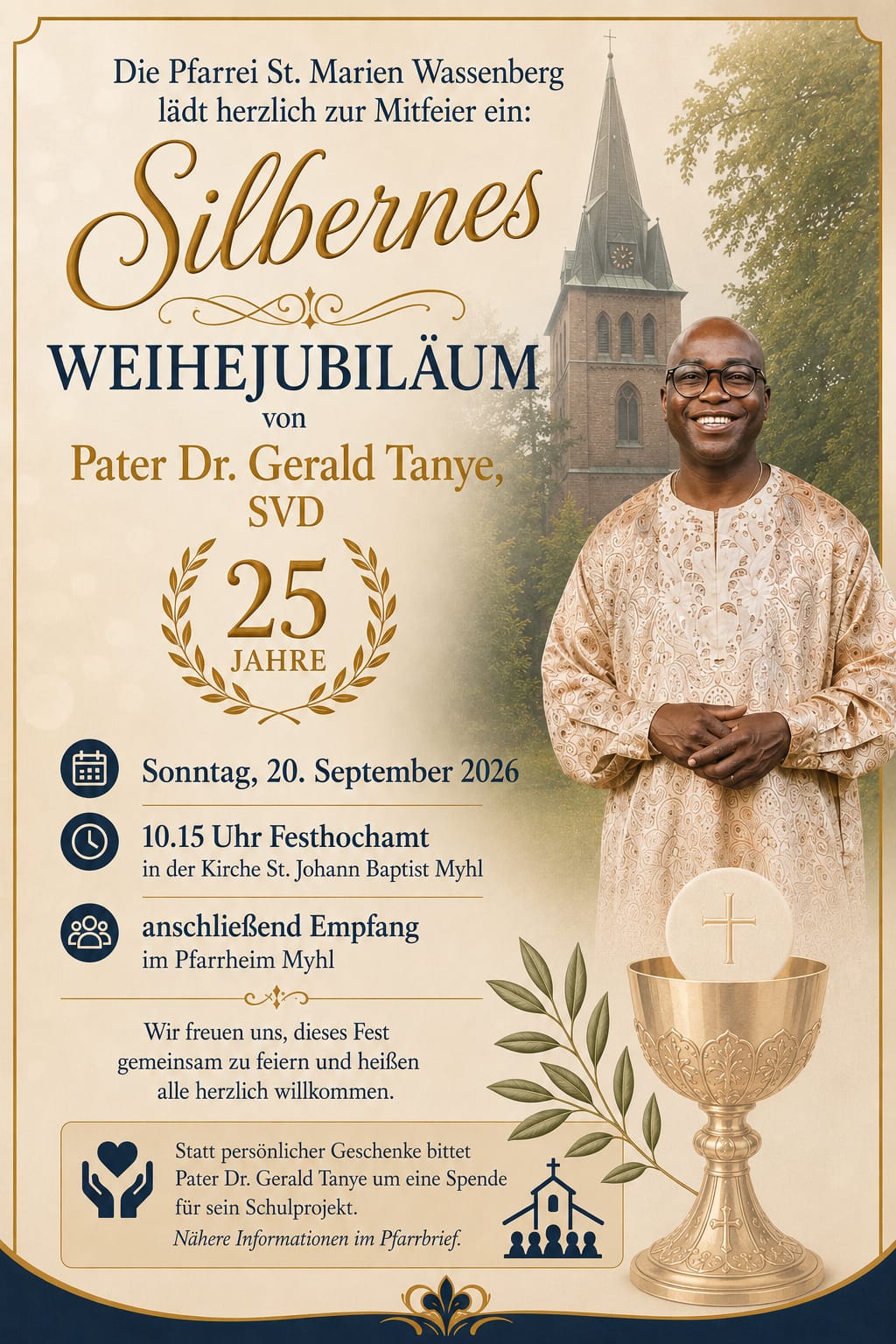 Silbernes Weihejubiläum Pater Tanye